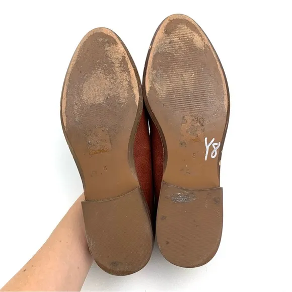 Madewell Loafers Flats Frances Pointed Toe Brown Leather Slip On Shoes Size 8