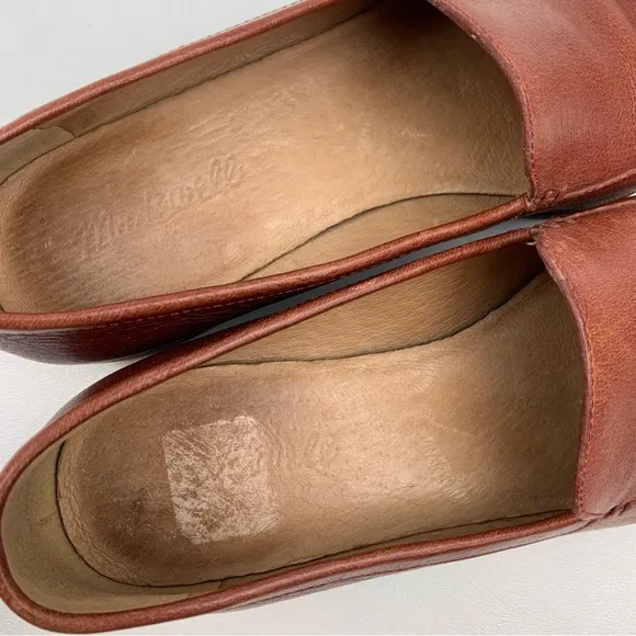 Madewell Loafers Flats Frances Pointed Toe Brown Leather Slip On Shoes Size 8