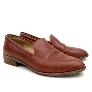 Madewell Loafers Flats Frances Pointed Toe Brown Leather Slip On Shoes Size 8