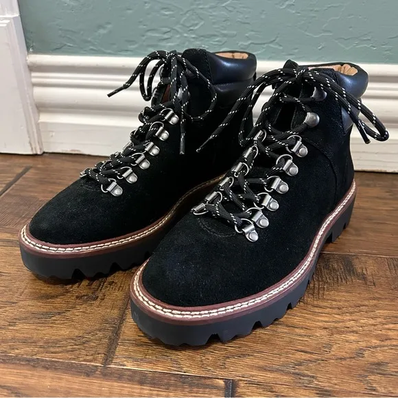 Madewell NEW The Citywalk Lugsole Hiker Boot, True Black Size 5