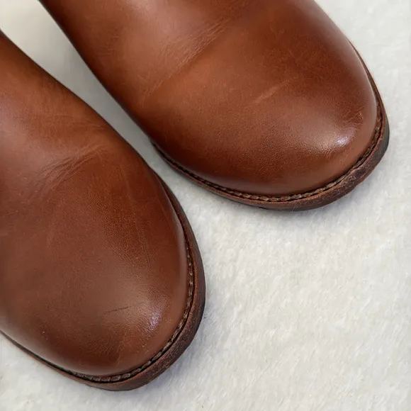 Madewell | The Regan Leather Block Heel Chelsea Boot English Saddle J8307 (7.5)
