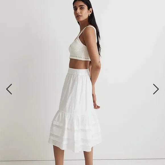 Madewell tiered midi skirt Sz XL