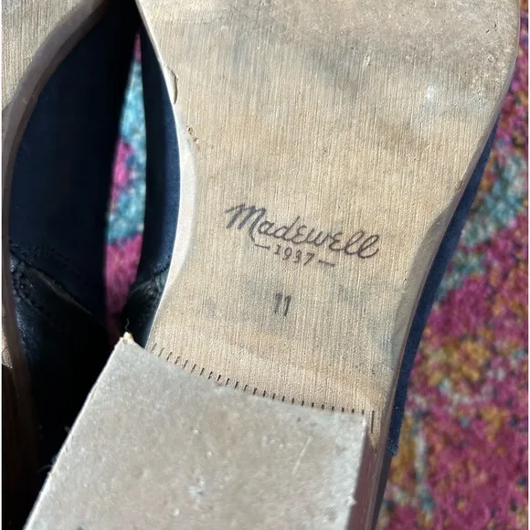Madewell | Women’s black Cait leather/suede ankle booties, side zippers, size 11