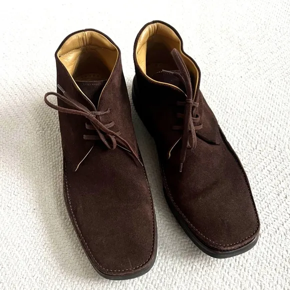 Magnanni Brown Suede Lace Up Chukka Boots 10.5