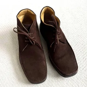 Magnanni Brown Suede Lace Up Chukka Boots 10.5