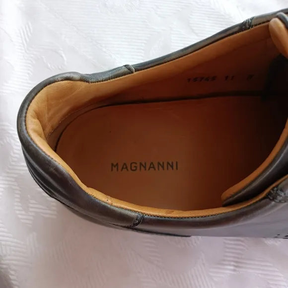 Magnanni Cristian Leather Fashion Sneakers Casual Shoes Made In Spain Gray sz 11