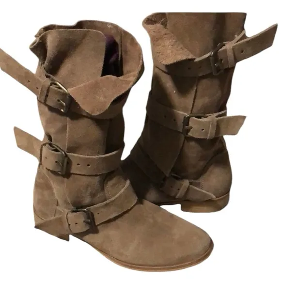 Maje Suede Kriminel Boots Size 37 USA 6.5