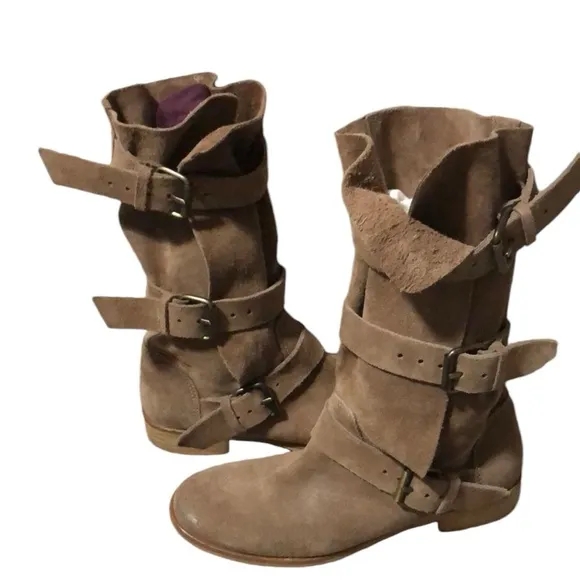 Maje Suede Kriminel Boots Size 37 USA 6.5