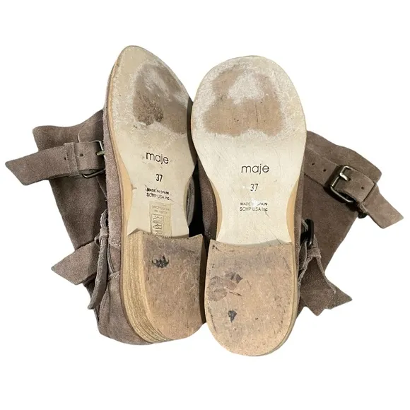 Maje Suede Kriminel Boots Size 37 USA 6.5