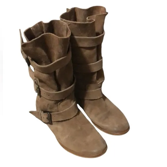 Maje Suede Kriminel Boots Size 37 USA 6.5