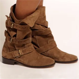 Maje Suede Kriminel Boots Size 37 USA 6.5