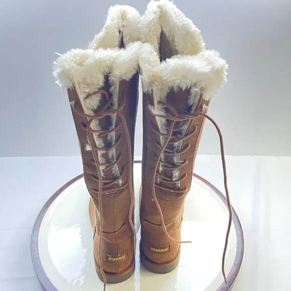Makalu Brown Suede Boots Size 10