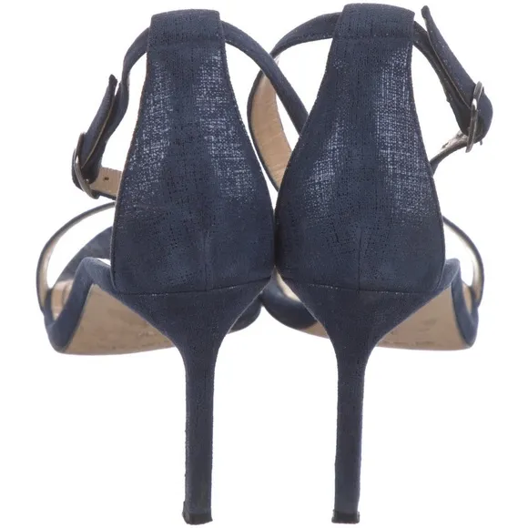 MANOLO BLAKHNIK NAVY CHAOS SANDAL Size 6