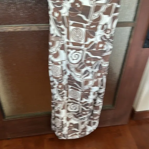 Mara Hoffman Enya Athenian Tribal Print One Shoulder Maxi Hemp Dress Sz 8