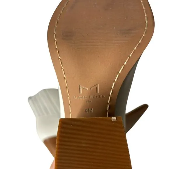 Marc Fisher Lommie Leather Bootie White Size 6