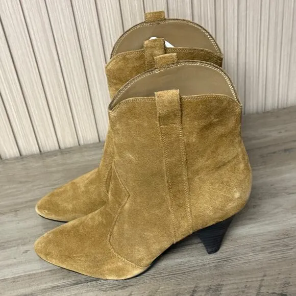 Marc Fisher LTD Carissa Suede Ankle Boots Women’s Size 7.5M