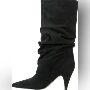 Marc Fisher Paityn Elegant Slouchb Black Suede Women's Boots