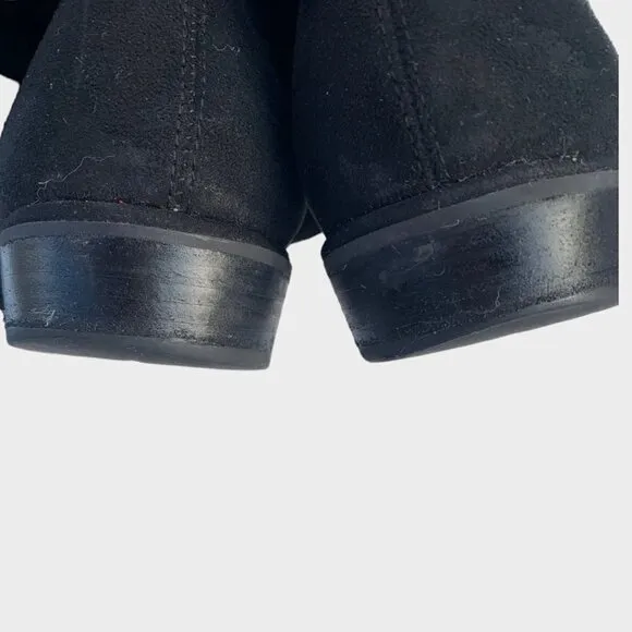Marc Fisher Suede Over the Knee Boots Black Size 9W