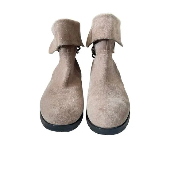 Marc Jacobs Tan Suede Chain Lug Sole Boots 37.5