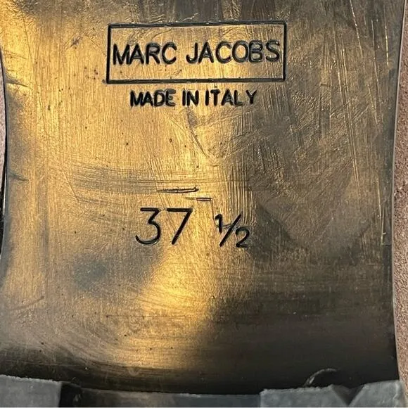 Marc Jacobs Tan Suede Chain Lug Sole Boots 37.5