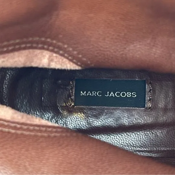 Marc Jacobs Tan Suede Chain Lug Sole Boots 37.5