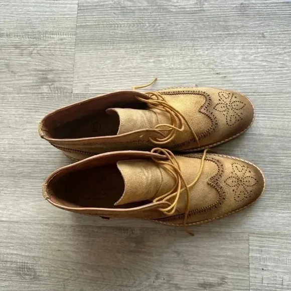 Marc Joseph Mens Vestry St Mustard Suede Ankle Boots Size 10