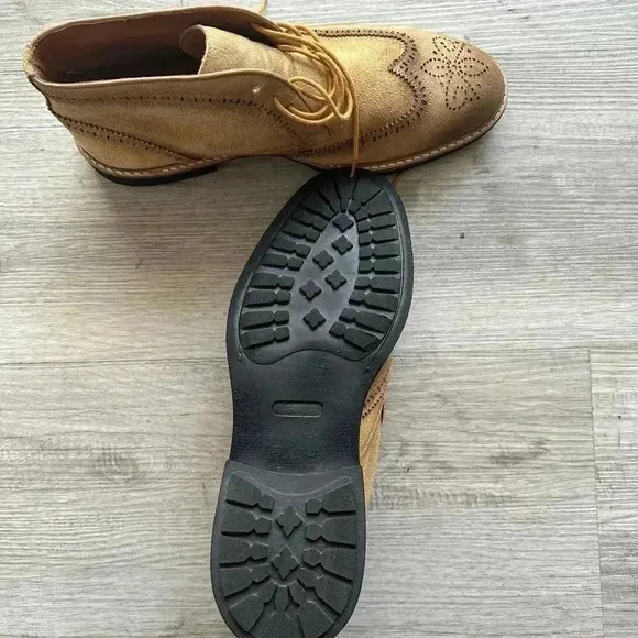 Marc Joseph Mens Vestry St Mustard Suede Ankle Boots Size 10