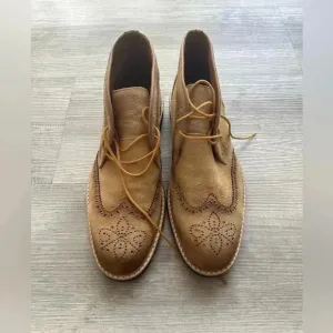 Marc Joseph Mens Vestry St Mustard Suede Ankle Boots Size 10