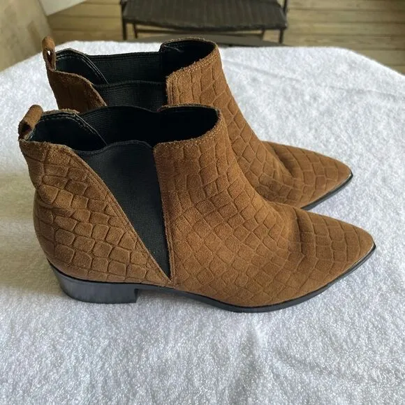 Marc Fisher Brown Ankle Boots Size 7