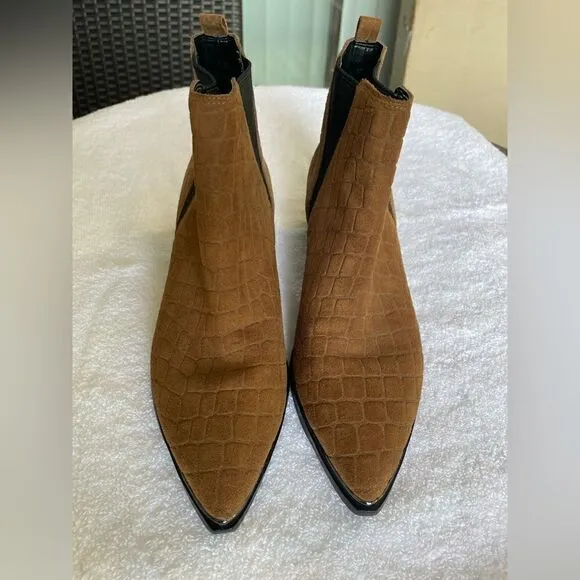 Marc Fisher Brown Ankle Boots Size 7