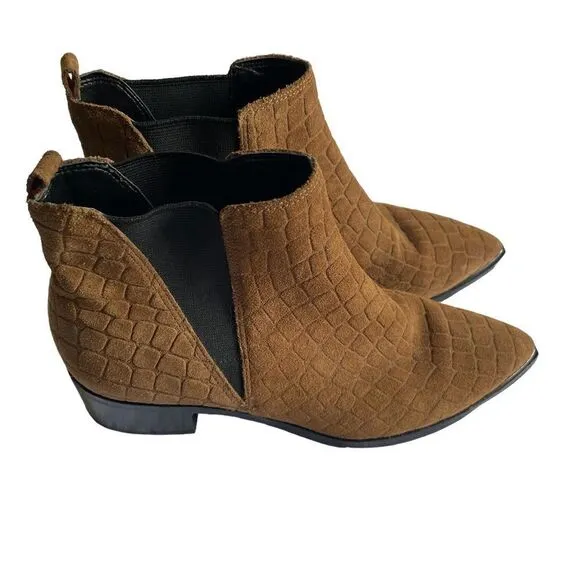 Marc Fisher Brown Ankle Boots Size 7