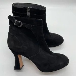 Marchez Vous heeled ankle boots black suede made in Italy women’s size 7 1/2