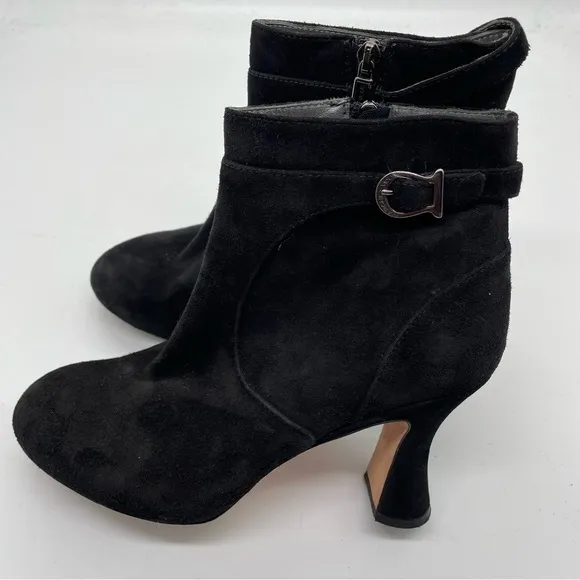 Marchez Vous heeled ankle boots black suede made in Italy women’s size 7 1/2