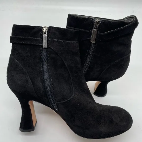 Marchez Vous heeled ankle boots black suede made in Italy women’s size 7 1/2