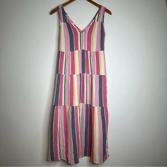 Marine Layer Women’s Corinne Maxi Dress in Multi Stripe Size XS