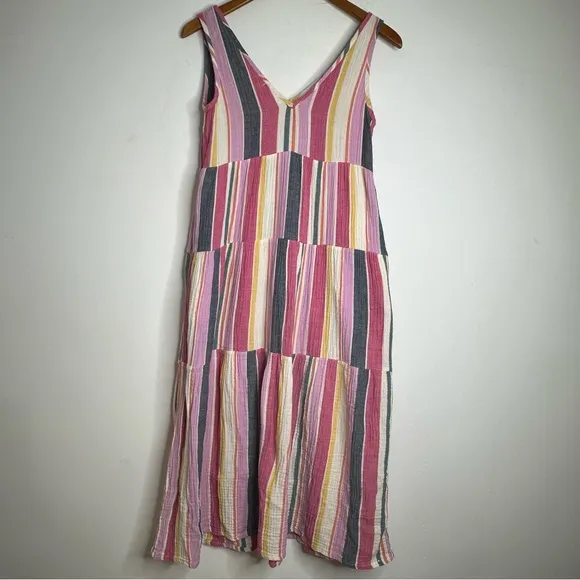Marine Layer Women’s Corinne Maxi Dress in Multi Stripe Size XS