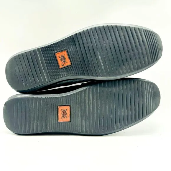 Martin Dingman Loafers Mens 9 Black Leather Horsebit Driving Moc Slip On Shoes