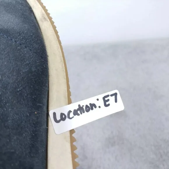 Massimo Dutti Mens Size 42 EU Shoes Suede Lace Up Designer Sneakers Blue