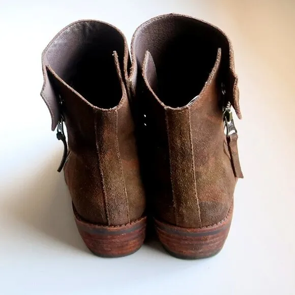 Matisse &quot;Southside&quot; Camo Suede Leather Block Heel Ankle Boots / Booties 8