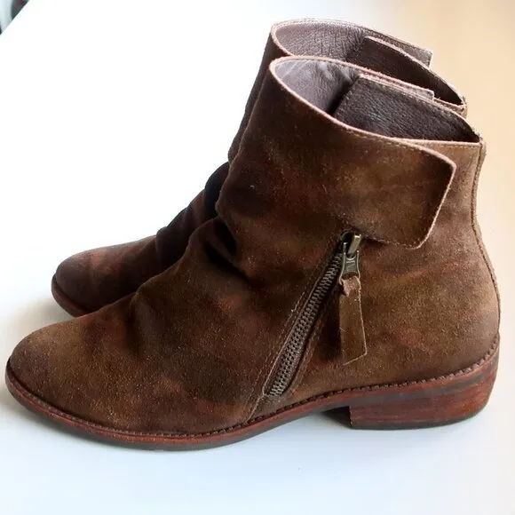 Matisse &quot;Southside&quot; Camo Suede Leather Block Heel Ankle Boots / Booties 8