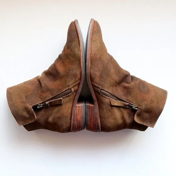 Matisse &quot;Southside&quot; Camo Suede Leather Block Heel Ankle Boots / Booties 8