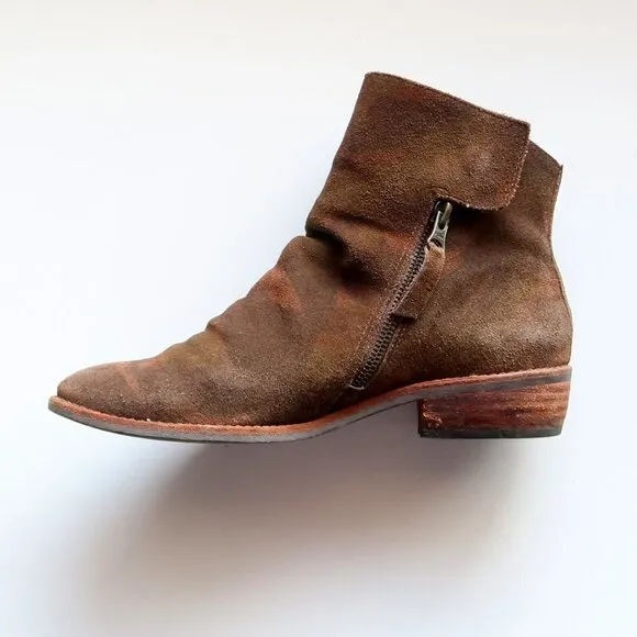 Matisse &quot;Southside&quot; Camo Suede Leather Block Heel Ankle Boots / Booties 8