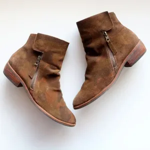 Matisse &quot;Southside&quot; Camo Suede Leather Block Heel Ankle Boots / Booties 8