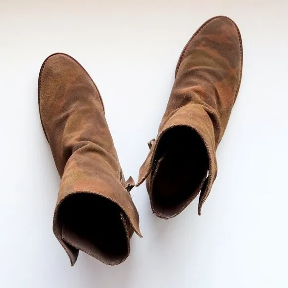 Matisse &quot;Southside&quot; Camo Suede Leather Block Heel Ankle Boots / Booties 8