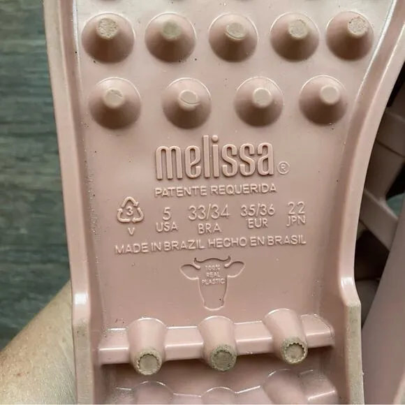 Melissa Disco Sandals in Dark Matte Pink