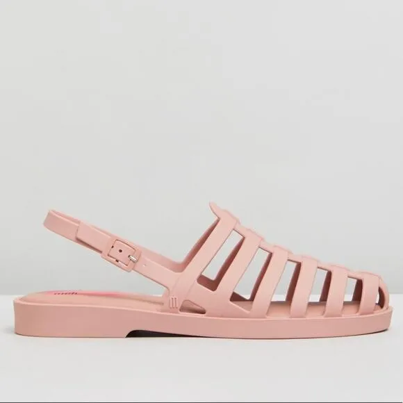 Melissa Disco Sandals in Dark Matte Pink