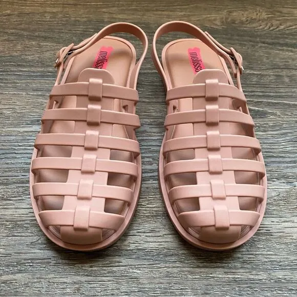 Melissa Disco Sandals in Dark Matte Pink