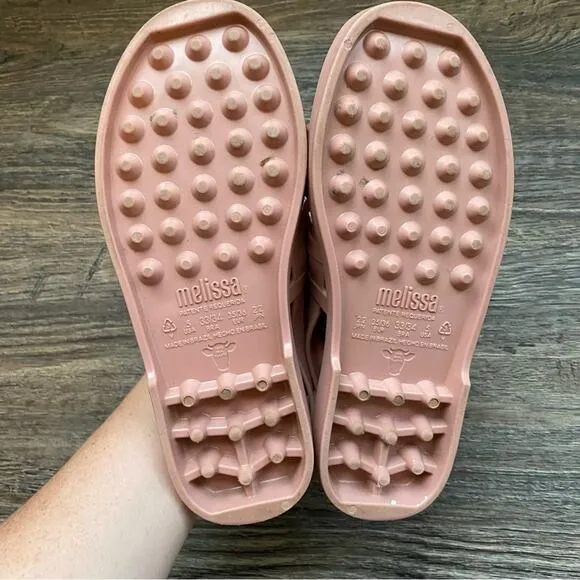 Melissa Disco Sandals in Dark Matte Pink