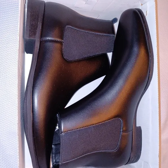 Mens Calvin Klein Brayden Casual Slip-on Boots Size 12 NEW BlackDress Shoe Boot