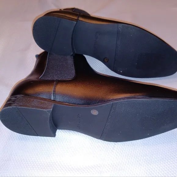 Mens Calvin Klein Brayden Casual Slip-on Boots Size 12 NEW BlackDress Shoe Boot